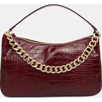 Kabelka Kožená kabelka Twinset vínová barva, 252TD8252 83X, vel. ONE SIZE