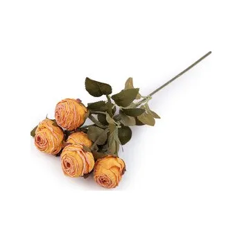 umělá květina Umělá kytice růže vintage - 1 ks - 3 lososová