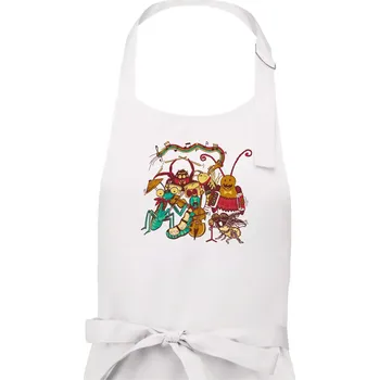 Kuchyňská zástěra Muzikanti vyhrávají (Pecka Design) - Pánská zástěra na vaření - Univerzální velikost ( Bílá )