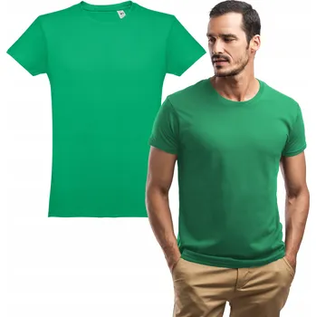 Pánské tričko Klasické bavlněné tričko unisex dámské pánské hladké zeleň 3XL