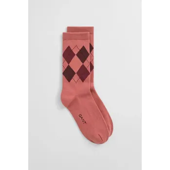 Dámské oblečení PONOŽKY GANT ARGYLE CHECK SOCKS FADED BRICK