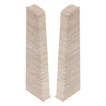 soklová lišta Levá koncovka Cezar hliníková 22 x 75, délka 22 cm, dekor Borovice Sieviernaja (Borovice Severská)