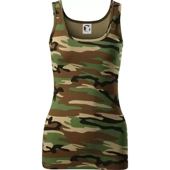 Dámské tričko Maskáčové tričko - Dámské Maskáčové tílko - XS ( Hnědý maskáč )