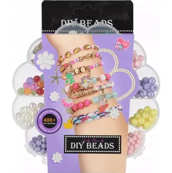 Dětské navlékací korálky KORÁLKY K NAVLÉKÁNÍ V POUZDRU MIX KORÁLKŮ PRO HOLČIČKU DÁREK MIKULÁŠ