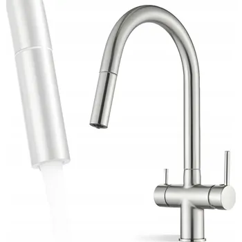 Vodovodní baterie Stojánková kuchyňská baterie Armatura Plus Aurea stříbrná