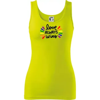 Love always win - čáry - Dámské tílko - M ( Limetková )