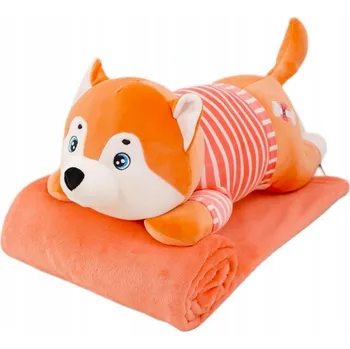 plyšák Plyšová Hračka VELKÝ plyšák 3v1 POLŠTÁŘ S DEKOU pes