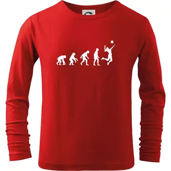Evoluce volejbal culík - Triko dětské Long Sleeve - 146 cm/10 let ( Červená )