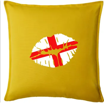 Polštář England kiss - Polštář 50x50 - 50x50 - Pouze potah ( Žlutá )