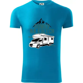 Domov na kolech - Viper FIT - Pánské zůžené tričko - XL ( Světlý tyrkys )