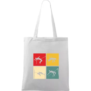 Skok do výšky vintage - Taška bavlněná - 42 x 38 cm ( Bílá )