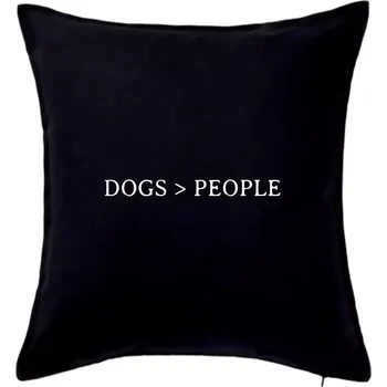 Polštář Dogs > People - Polštář 50x50 - 50x50 - Pouze potah ( Černá )