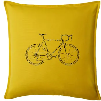 Polštář Kolo názvy - Polštář 50x50 - 50x50 - Pouze potah ( Žlutá )