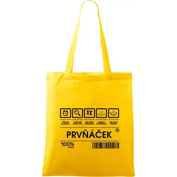 Čárový kód - prvňáček - Taška bavlněná - 42 x 38 cm ( Žlutá )
