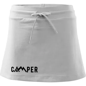 Dámská sukně Camper nápis - Sportovní sukně - two in one - L ( Bílá )