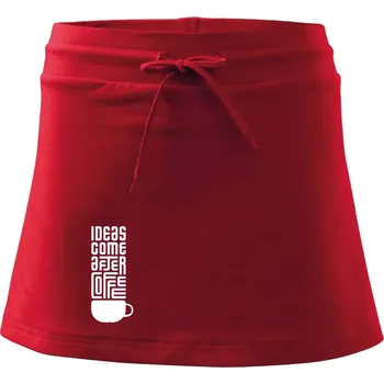 Dámská sukně Ideas come after coffee - Sportovní sukně - two in one - M ( Červená )
