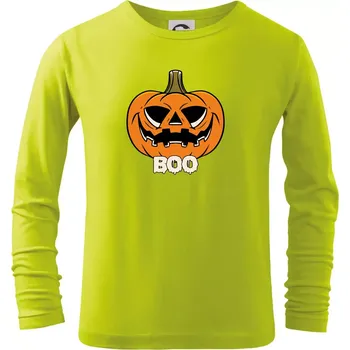 Chlapecké oblečení Halloween dýně - Triko dětské Long Sleeve - 146 cm/10 let ( Limetková )