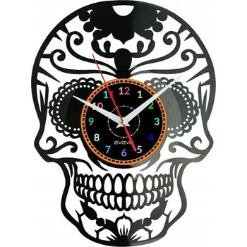 Hodiny Lebka Nástěnné Hodiny z Vinylové Desky Moderní Dekorativní Dárek k Narozeninám