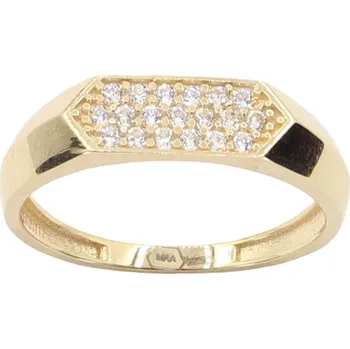 Prsten Zlatý prsten se zirkony AZR114, vel. 54, 1.6 g (585/1000)