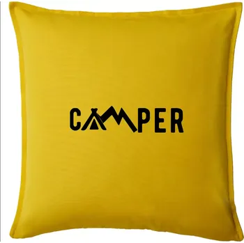 Polštář Camper nápis - Polštář 50x50 - 50x50 - Pouze potah ( Žlutá )