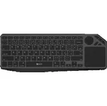 Klávesnice C-TECH WLTK-02, Dual mode, BT5.0 + 2,4GHzb, bezdrátová s touchpadem, černá,