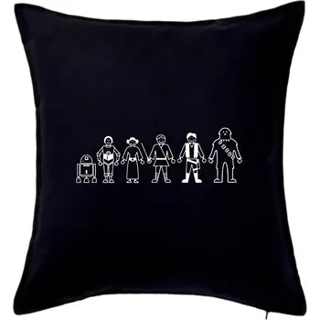 Polštář SW - Postavičky IV řada - Polštář 50x50 - 50x50 - Pouze potah ( Černá )