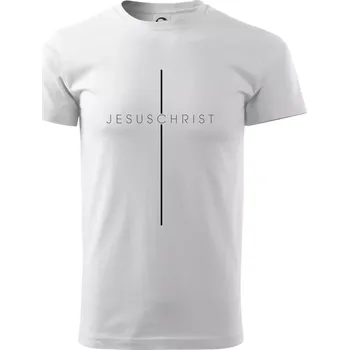 JesusChrist nápis v kříži - Triko extra velké (5-8XL) - 8XL ( Bílá )