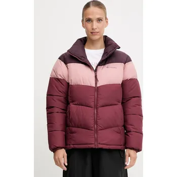 Bunda Columbia Puffect Colorblock 2088481 burgundské 93A, vel. XS