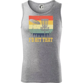 Disc golf player retro vintage - Tílko pánské Core - XL ( Tmavě šedý melír )