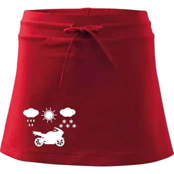Dámská sukně Motorkář za každého počasí - silnice - Sportovní sukně - two in one - L ( Červená )