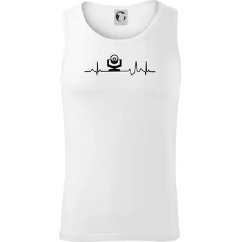 Ekg osvětlovač - robo hlava - Tílko pánské Core - 2XL ( Bílá )