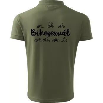 Pánská košile Bikesexuál - Polokošile pánská Pique Polo 203 - M ( Khaki )