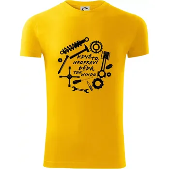 Pánská móda Automechanik - Když to neopraví děda - Viper FIT - Pánské zůžené tričko - 2XL ( Žlutá )