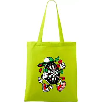 Šipkař kreslený terč - Taška bavlněná - 42 x 38 cm ( Limetková )