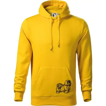 Pánská mikina Shih-tzu - chlupatý - Mikina pánská Cape s kapucí - S ( Žlutá )
