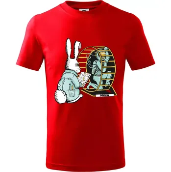Chlapecké tričko Pokusy na lidech (Pecka Design) - Tričko dětské bavlněné - 98 cm / 2 roky ( Červená )