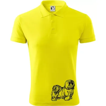 Pánská košile Shih-tzu - chlupatý - Polokošile pánská Pique Polo 203 - 5XL ( Citrónová )