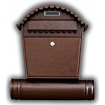 Poštovní schránka DEKORATIVNÍ POŠTOVNÍ SCHRÁNKA NA DOPISY VELIKOSTI C4 SE SCHRÁNKOU NA NOVINY + 2 KLÍČE