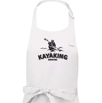 Kuchyňská zástěra Kayaking adventure - Dámská zástěra na vaření - Univerzální velikost ( Bílá )