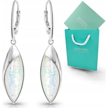 Náušnice Náušnice s opálem stříbrné s kameny opalit dlouhé visací stříbro 925