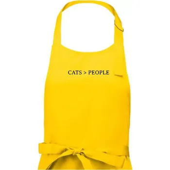 Kuchyňská zástěra Cats > people - Pánská zástěra na vaření - Univerzální velikost ( Žlutá )
