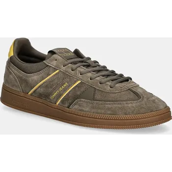 Pánské tenisky Semišové tenisky Tommy Jeans THE GREENWICH EDGE SUEDE EM0EM01609 zelená 91X, EUR 44