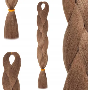 Syntetické vlasové pásy hnědé Althair