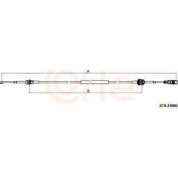 Tažné lanko, ruční převodovka COFLE 92.2CB.FI006