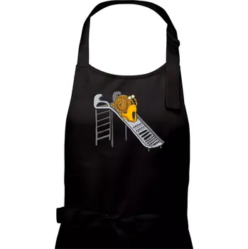 Kuchyňská zástěra To bude ale drsný nářez (Pecka Design) - Pánská zástěra na vaření - Univerzální velikost ( Černá )