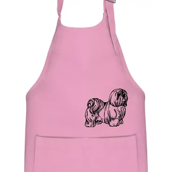 Kuchyňská zástěra Shih-tzu - chlupatý - Dětská zástěra na vaření - Univerzální velikost ( Růžová )