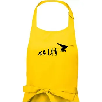 Kuchyňská zástěra Evoluce rogalo - Dámská zástěra na vaření - Univerzální velikost ( Žlutá )