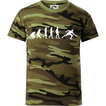 Evoluce stolní tenis - Dětské maskáčové triko - 146 cm/10 let ( Zelený maskáč )