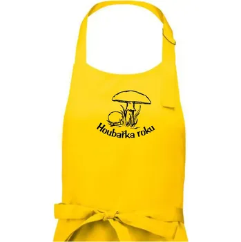 Kuchyňská zástěra Houbař roku - Dámská zástěra na vaření - Univerzální velikost ( Žlutá )