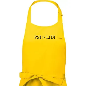 Kuchyňská zástěra Psi > Lidi - Pánská zástěra na vaření - Univerzální velikost ( Žlutá )